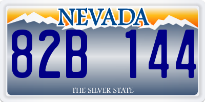 NV license plate 82B144