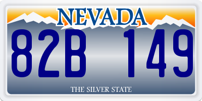 NV license plate 82B149