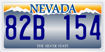 NV license plate 82B154