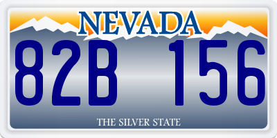 NV license plate 82B156