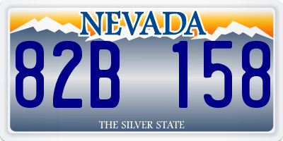 NV license plate 82B158