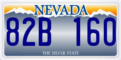 NV license plate 82B160