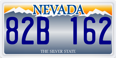 NV license plate 82B162