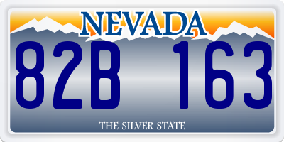 NV license plate 82B163