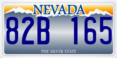 NV license plate 82B165
