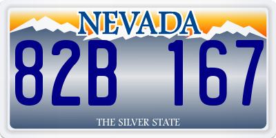 NV license plate 82B167