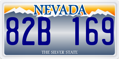 NV license plate 82B169