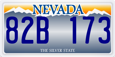 NV license plate 82B173