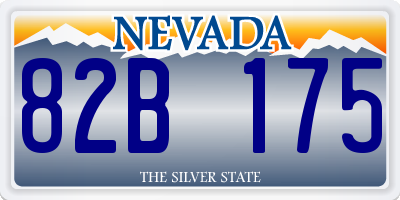 NV license plate 82B175
