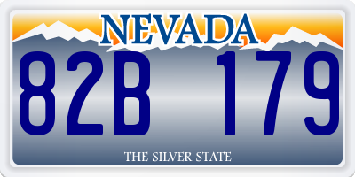 NV license plate 82B179