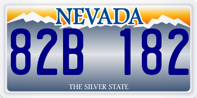 NV license plate 82B182