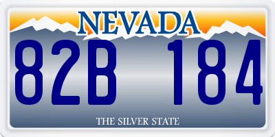 NV license plate 82B184