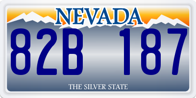 NV license plate 82B187