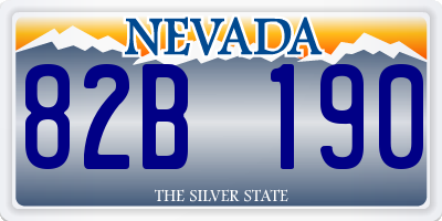 NV license plate 82B190