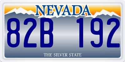 NV license plate 82B192