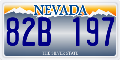 NV license plate 82B197