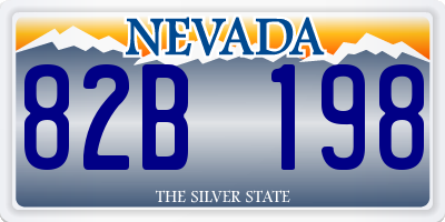 NV license plate 82B198