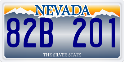 NV license plate 82B201