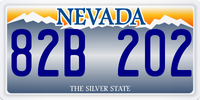 NV license plate 82B202