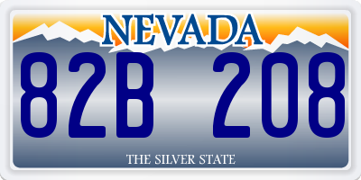 NV license plate 82B208