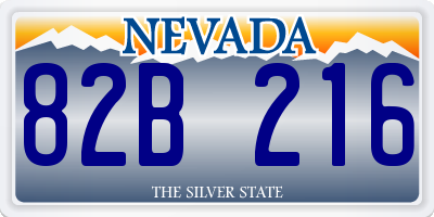 NV license plate 82B216