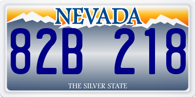 NV license plate 82B218