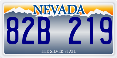NV license plate 82B219