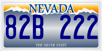 NV license plate 82B222