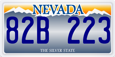 NV license plate 82B223