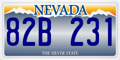 NV license plate 82B231