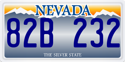 NV license plate 82B232