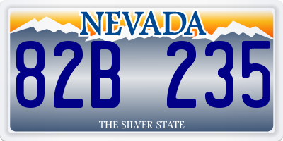 NV license plate 82B235