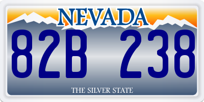 NV license plate 82B238