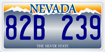 NV license plate 82B239