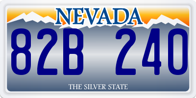 NV license plate 82B240