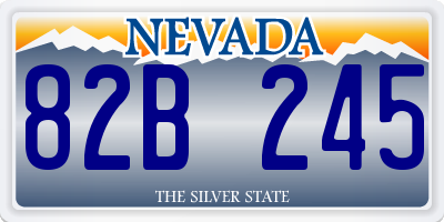 NV license plate 82B245