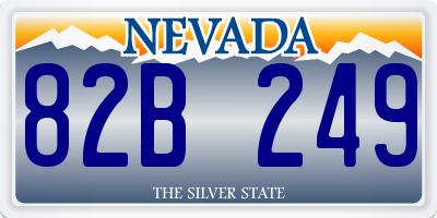 NV license plate 82B249