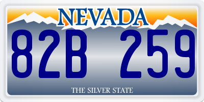 NV license plate 82B259