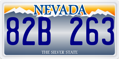 NV license plate 82B263