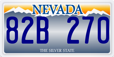 NV license plate 82B270