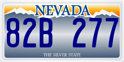 NV license plate 82B277