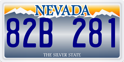 NV license plate 82B281