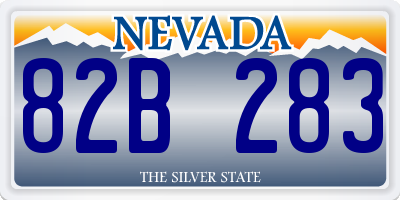 NV license plate 82B283