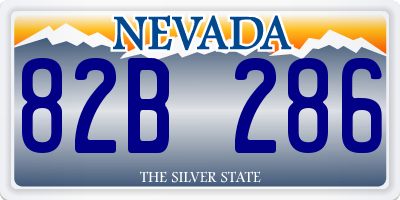 NV license plate 82B286
