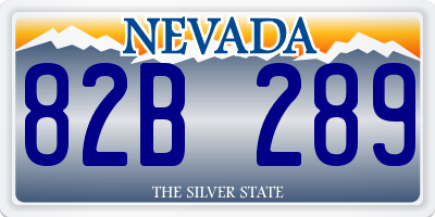 NV license plate 82B289