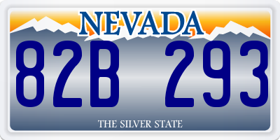 NV license plate 82B293