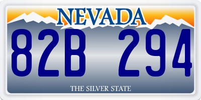 NV license plate 82B294