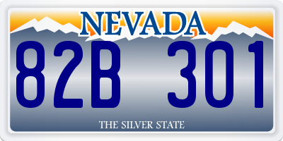 NV license plate 82B301