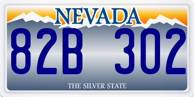 NV license plate 82B302