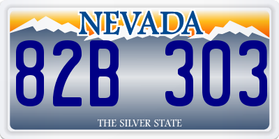 NV license plate 82B303